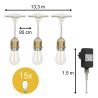 Bailey | Pricking cable 15 Meter | 15 points of light | IP44
