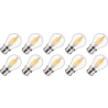 Lighto | LED Filament | Bayonet Socket B22d | Globe Bulb | Clear | 45mm | 5W | Pack of 10
