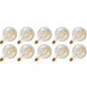 Lighto | LED Filament | Large Socket E27 | Globe Lamp | Gold | 125mm | 5W | Pack of 10