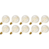 Lighto | LED Filament | Large Socket E27 | Globe Lamp | Gold | 95mm | 5W | Pack of 10