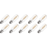 Lighto | LED Filament | Large Socket E27 | Tube Light | Clear | 45mm | 5W | Pack of 10