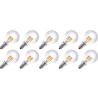 Lighto | LED Filament | Small Socket E14 | Globe Bulb | Clear | 45mm | 4W | Pack of 10