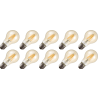 Lighto | LED Filament | Large Socket E27 | Standard Bulb | Gold | 60mm | 4W | Pack of 10