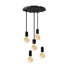 Calex | Pendant | Ø500mm ceiling plate | Black | 5xE27 socket | 2M cord Calex | Pendant | Ø500mm ceiling plate | Black | 5xE27 socket | 2M cord