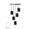 Calex Giant Retro pendant black E40 5 fixtures