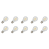Lighto | LED Filament | Small Socket E14 | Standard Bulb | Clear | 60mm | 6W | Pack of 10 Lighto | LED Filament | Small Socket E14 | Standard Bulb | Clear | 60mm | 6W | Pack of 10