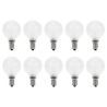 10x Incandescent Golf Ball Bulb | E14 Dimmable | 60W Frosted