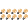 Lighto | LED Bulb | Large Socket E27 | Globe Bulb | Gold | 45mm | 1W | Pack of 10