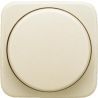 BJ cover plate with rotary switch crème