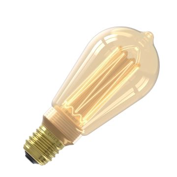 Calex | LED filament | Large socket E27 | Rustic ST64 | Gold | 3.5W