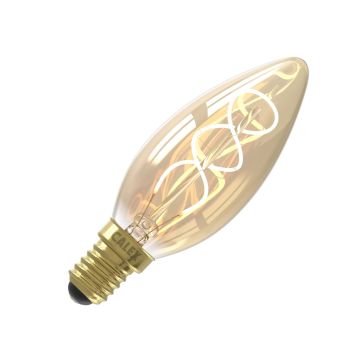Calex | LED filament | Small fitting E14 | B35 | Candle | Gold | 2.5W
