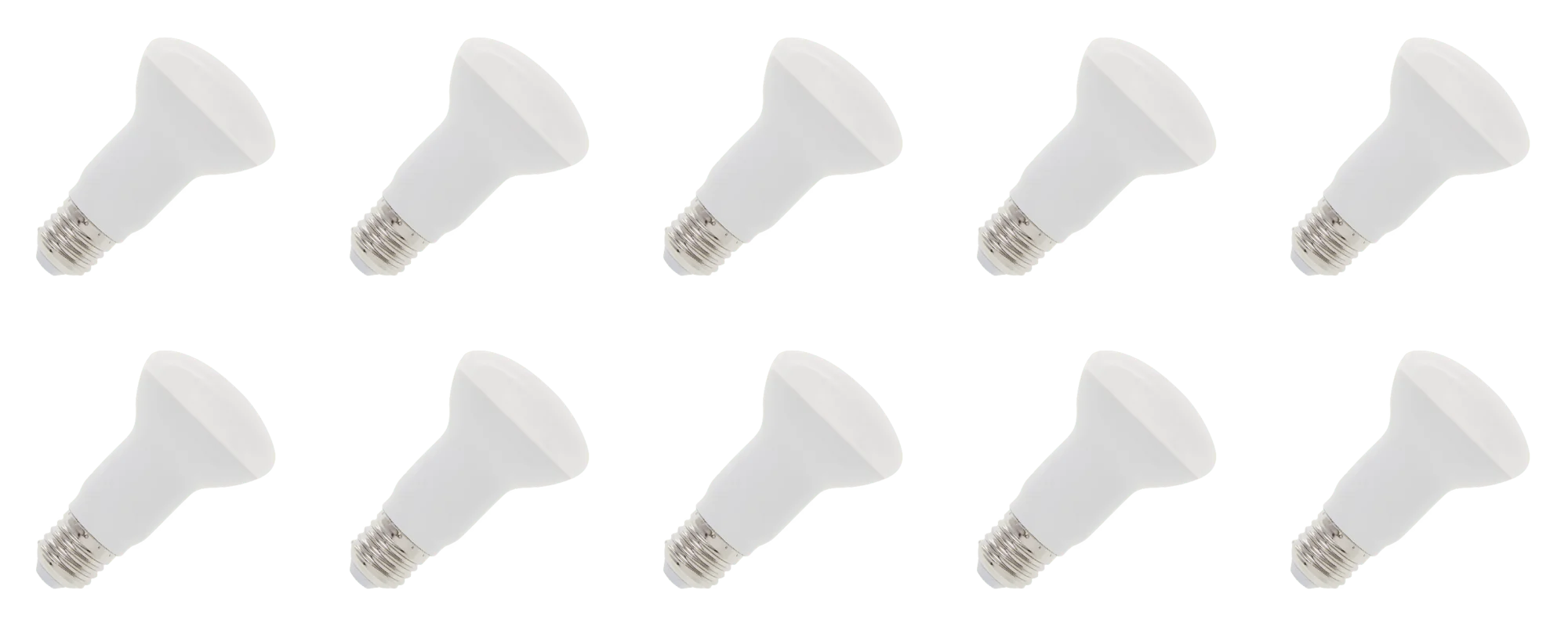 Lighto | LED Bulb | Large Socket E27 | Reflector Lamp | Clear | 63mm | 6W | Pack of 10