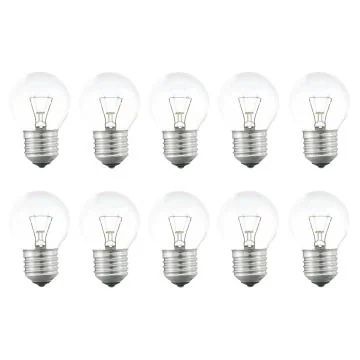10x Incandescent Golf Ball Bulb | E27 Dimmable | 60W