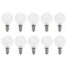 10x Incandescent Golf Ball Bulb | E14 Dimmable | 15W Frosted