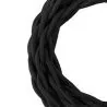Bailey textile cable twisted 2x0,75mm black 3m