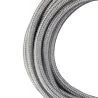 Bailey textile cable 2x0,75mm metallic silver 3m