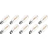Lighto | LED Filament | Large Socket E27 | Tube Light | Clear | 45mm | 5W | Pack of 10