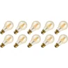 Lighto | LED Filament | Bayonet Socket B22d | Standard Bulb | Gold | 60mm | 4W | Pack of 10