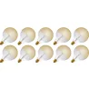 Lighto | LED Filament | Large Socket E27 | Globe Lamp | Gold | 125mm | 4W | 10 Pieces