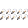 Lighto | LED Filament | Large Socket E27 | Globe Bulb | Clear | 45mm | 4W | Pack of 10