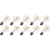 Lighto | LED Filament | Large Socket E27 | Standard Bulb | Clear | 60mm | 4W | Pack of 10