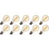 Lighto | LED Filament | Large Socket E27 | Standard Bulb | Gold | 60mm | 4W | Pack of 10