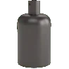 Calex | Lamp holder | E27 socket | Aluminum | Matte Pearl Black | Alu cable clip | 60W