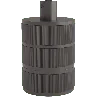 Calex | Lamp Holder | E27 fitting | Aluminum | 3-ring model | Matte Pearl Black | Round cable clip | 60W