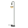 Calex | U-Line Floor Lamp | Black | E27 socket | With on/off switch | Max. 1x60W | H155cm | 180cm cable