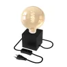 Calex | Table luminaire | E27 fitting | With switch | Max. 1x40W | Matte Black | 1,8M cord