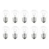 10x Incandescent Golf Ball Bulb | E27 Dimmable | 25W