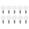 10x Incandescent Golf Ball Bulb | E14 Dimmable | 60W Frosted