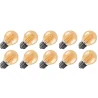 Lighto | LED Filament | Large Socket E27 | Globe Bulb | Gold | 45mm | 4W | 10 Pieces