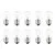 10x Incandescent Golf Ball Bulb | E27 Dimmable | 25W
