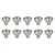 10x Halogen Spot 12V | GU4 Dimmable | 10W 35mm