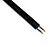 Light string 2 x 1.5 mm neoprene black per meter