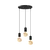 Calex | Retro Pendant | Ø400mm ceiling plate | Black | 3xE27 socket | 2M cord