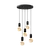 Calex | Pendant | Ø500mm ceiling plate | Black | 5xE27 socket | 2M cord